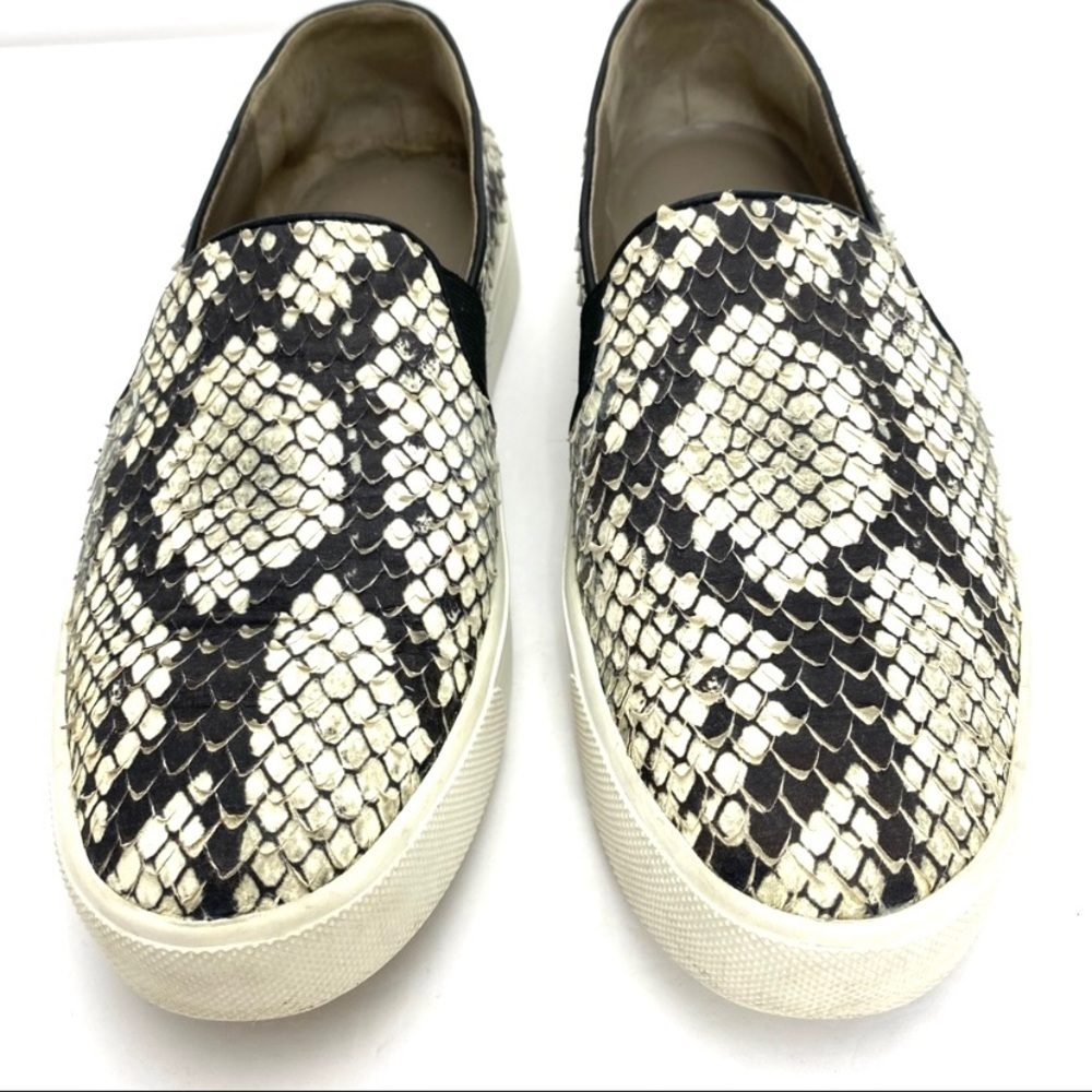 Vince Python Snakeskin Leather Slip On Shoes - image 3